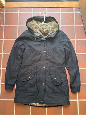Hollister faux fur coat heritage collection
